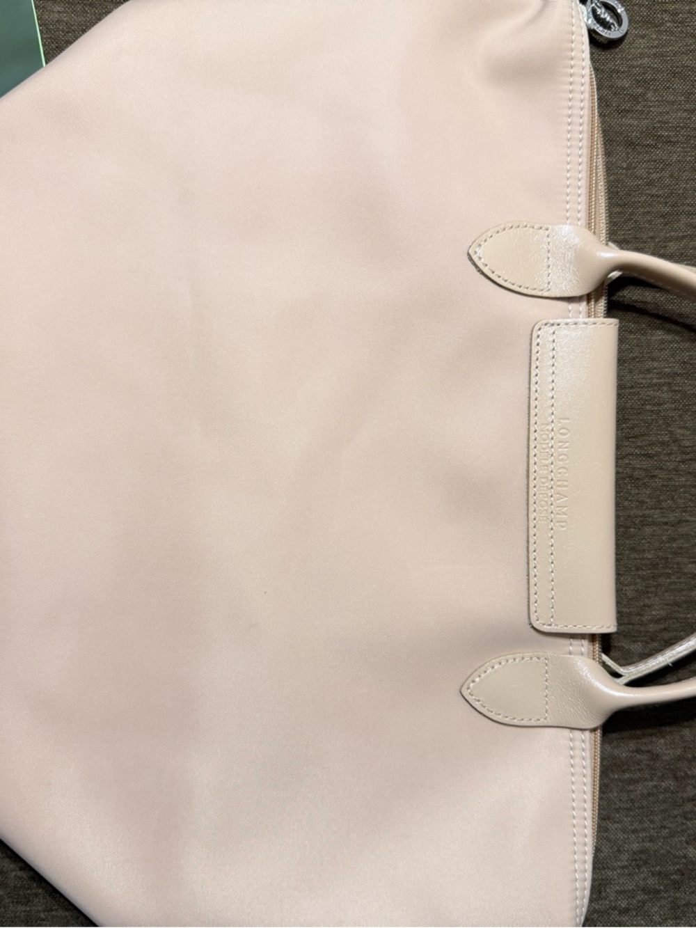 Longchamp Beige Leather Le Pliage Cuir Tote with Pouch - Picture 8 of 11